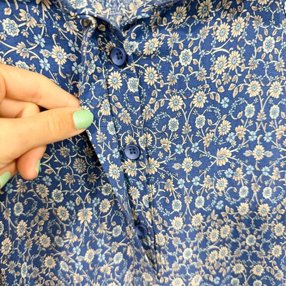 Natural Life Rebecca Midi Dress Blue Boho Cottagecore Style | Size M - Picture 5 of 7